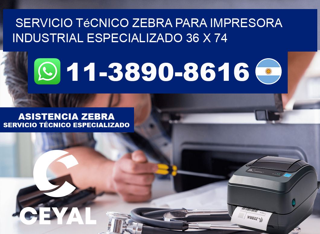 Servicio Técnico Zebra para Impresora Industrial Especializado 36 x 74