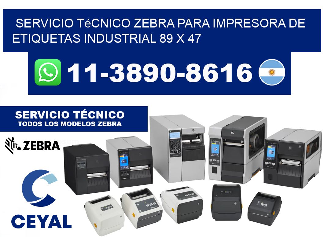 Servicio Técnico Zebra para Impresora de Etiquetas Industrial 89 x 47