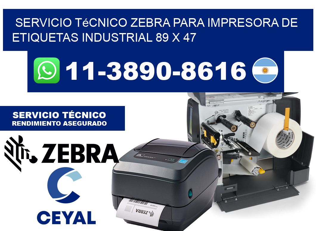 Servicio Técnico Zebra para Impresora de Etiquetas Industrial 89 x 47