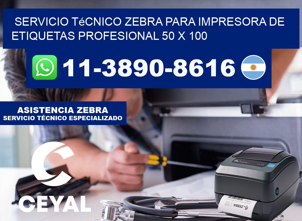 Servicio Técnico Zebra para Impresora de Etiquetas Profesional 50 x 100