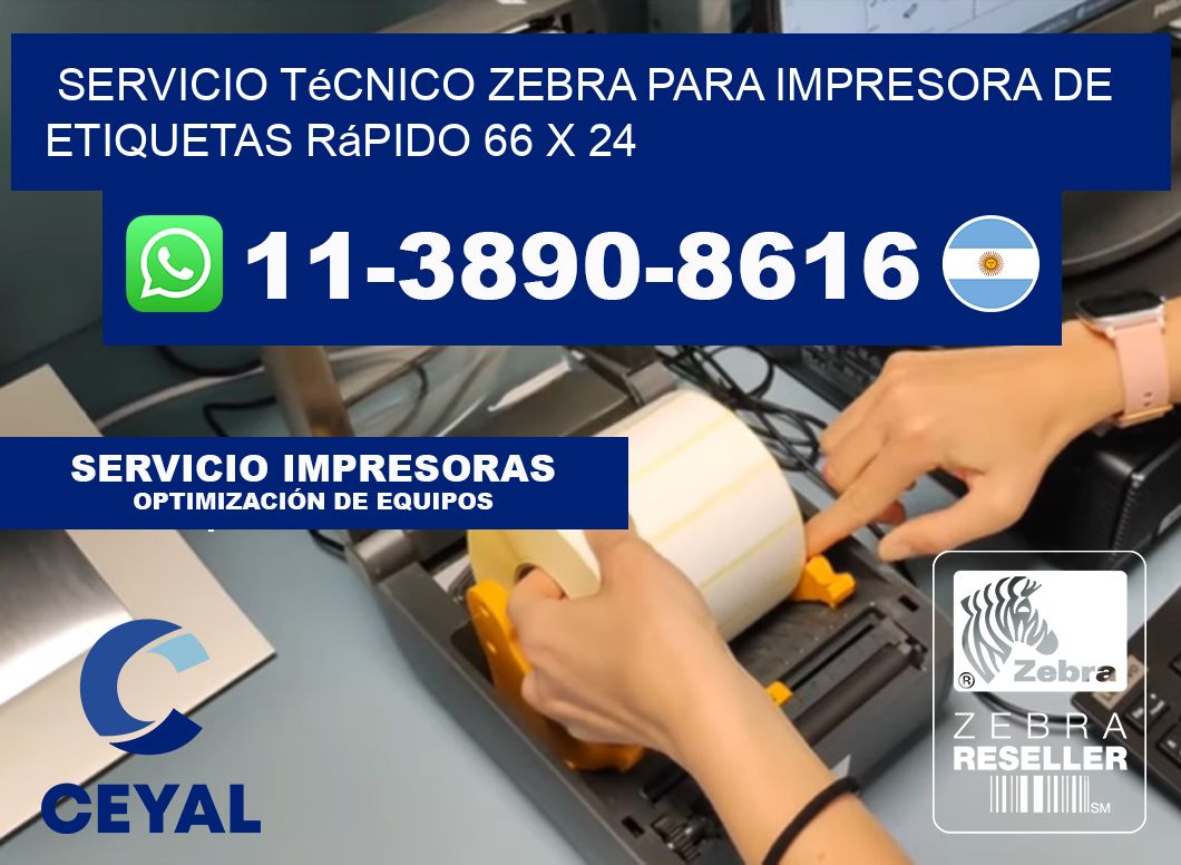 Servicio Técnico Zebra para Impresora de Etiquetas Rápido 66 x 24