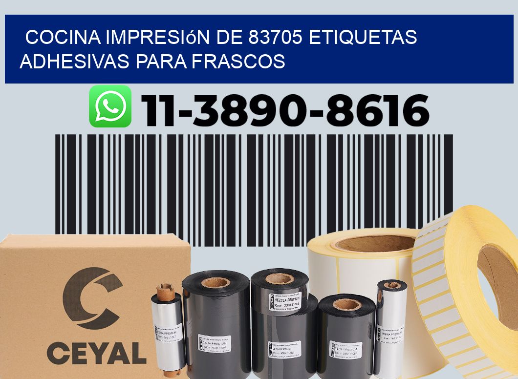 cocina impresión de 83705 etiquetas adhesivas para frascos