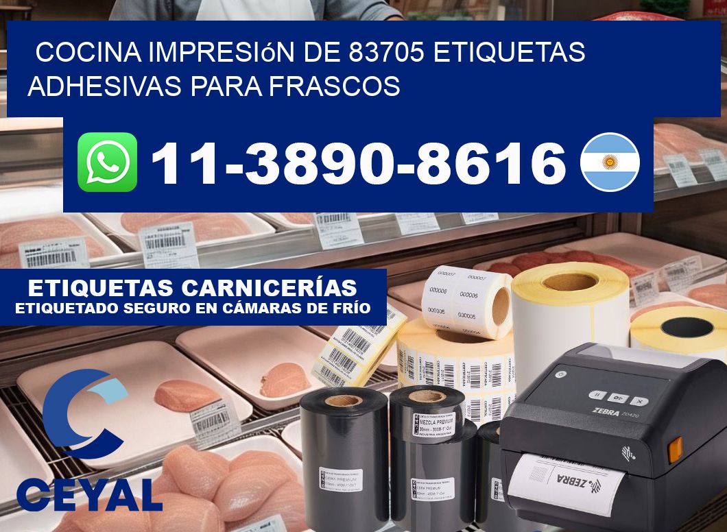 cocina impresión de 83705 etiquetas adhesivas para frascos