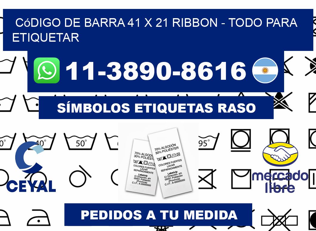 código de barra 41 x 21 ribbon - Todo para Etiquetar