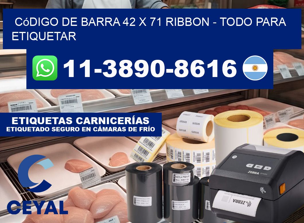código de barra 42 x 71 ribbon - Todo para Etiquetar