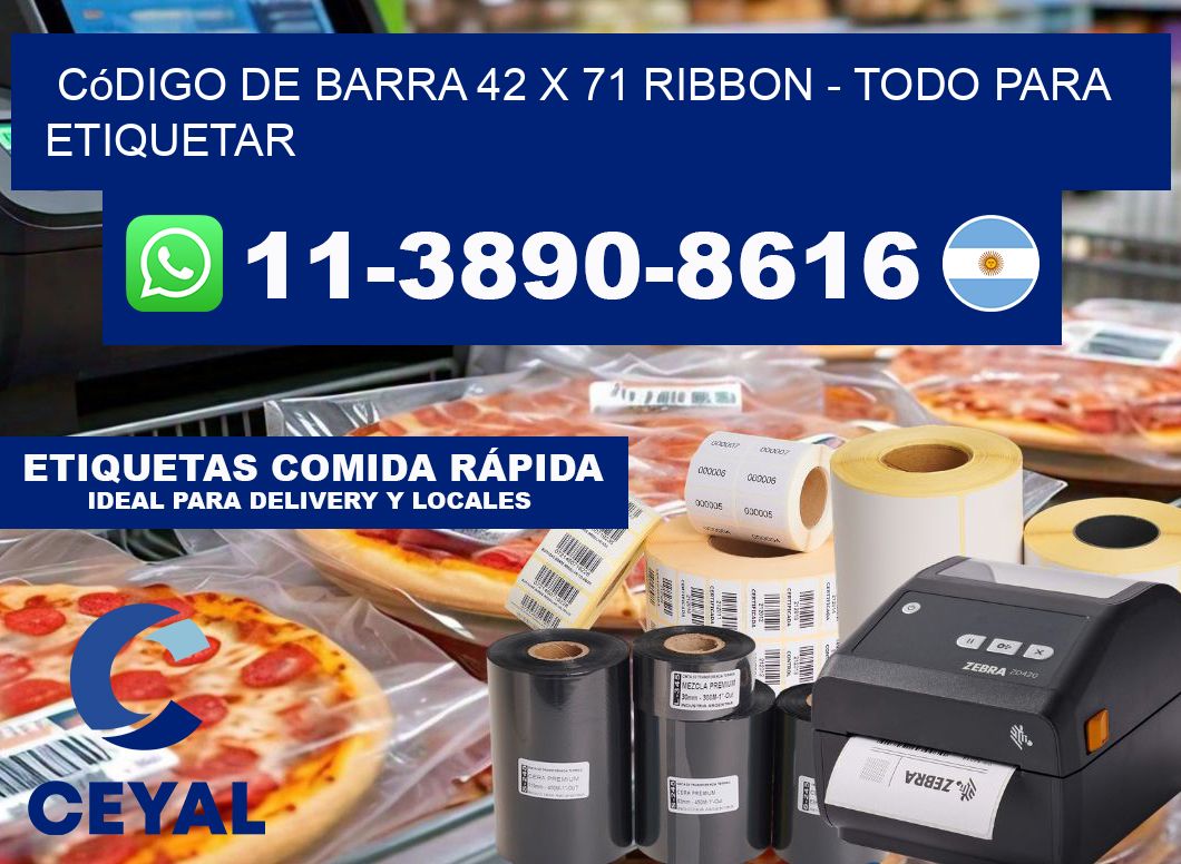 código de barra 42 x 71 ribbon - Todo para Etiquetar