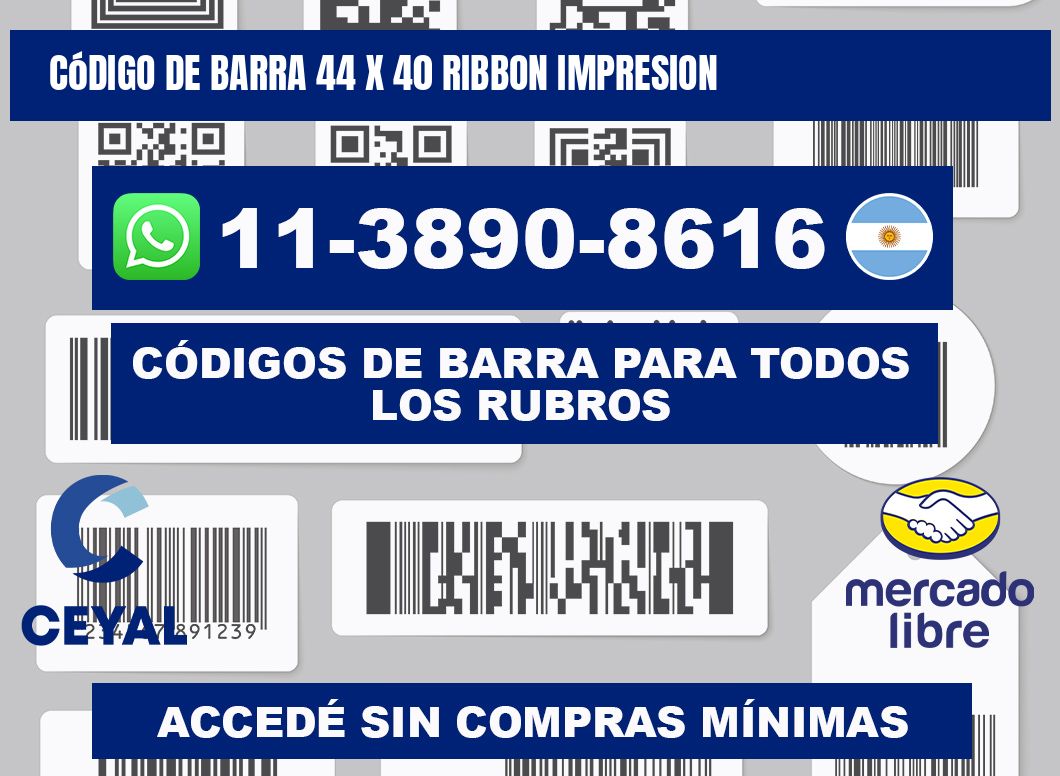 código de barra 44 x 40 ribbon impresion