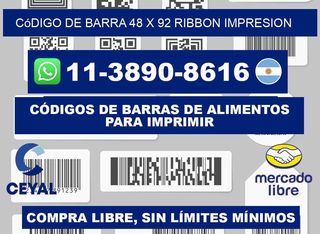 código de barra 48 x 92 ribbon impresion