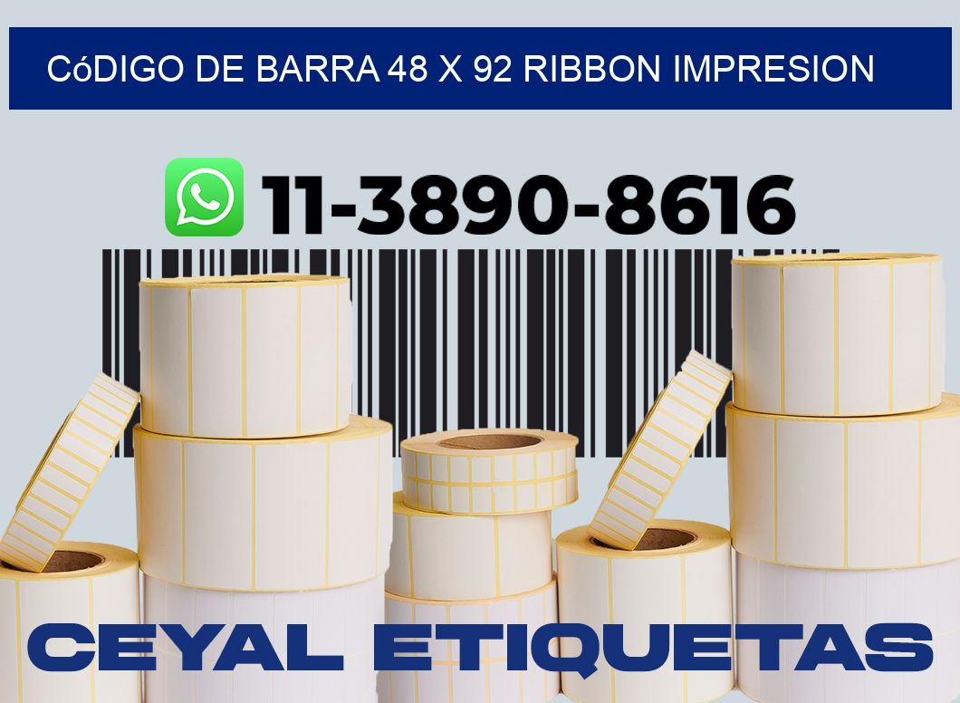 código de barra 48 x 92 ribbon impresion