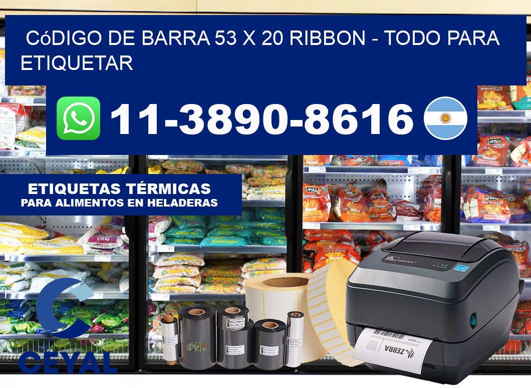 código de barra 53 x 20 ribbon – Todo para Etiquetar