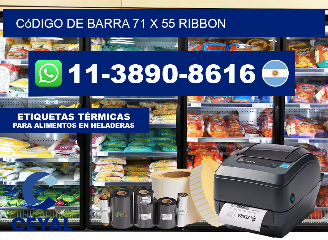código de barra 71 x 55 ribbon