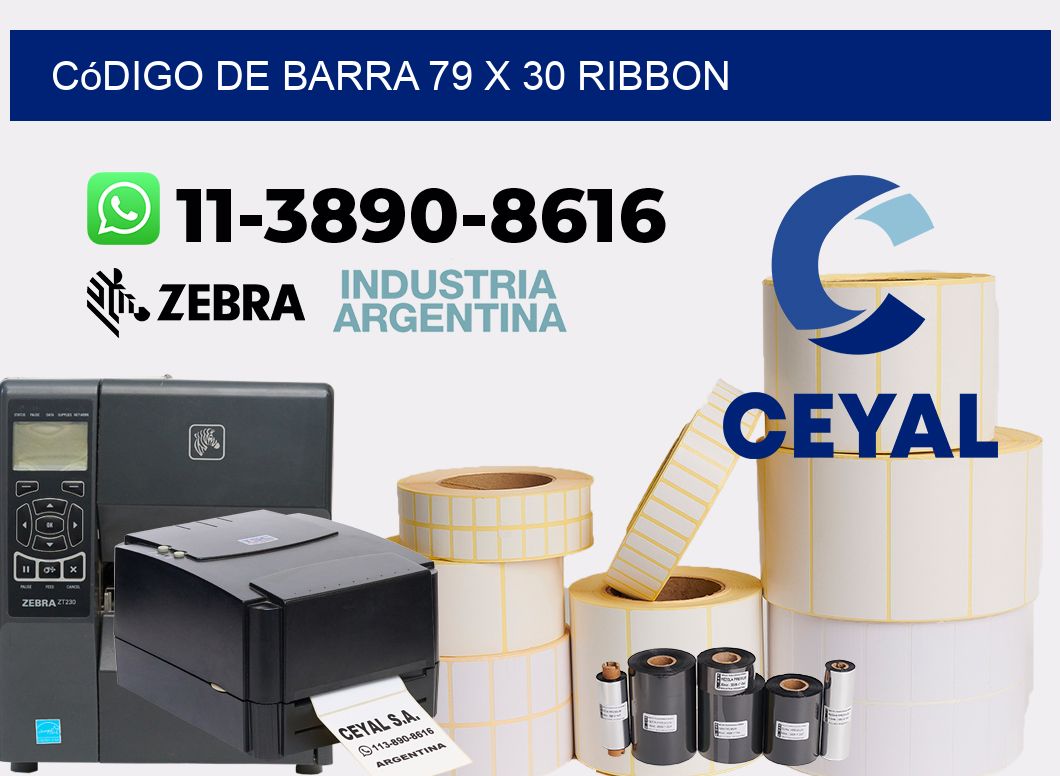 código de barra 79 x 30 ribbon