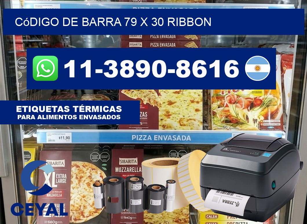 código de barra 79 x 30 ribbon