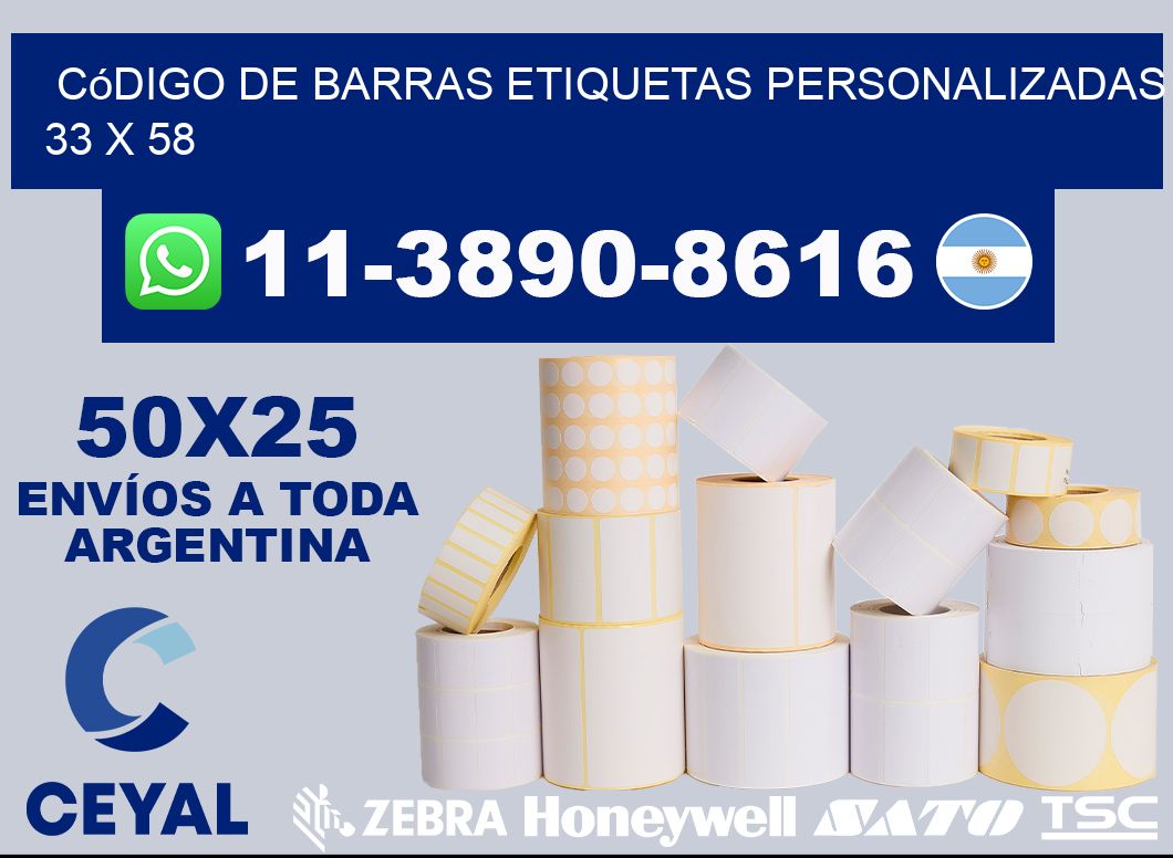 código de barras etiquetas personalizadas 33 x 58
