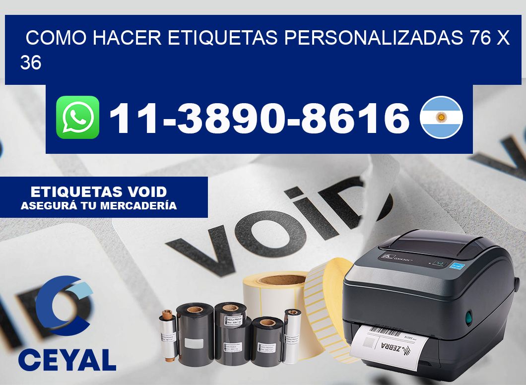 como hacer etiquetas personalizadas 76 x 36