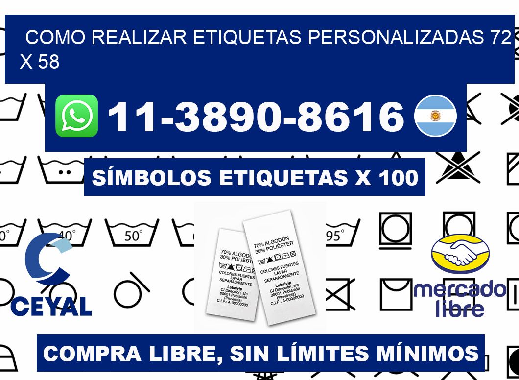 como realizar etiquetas personalizadas 72 x 58