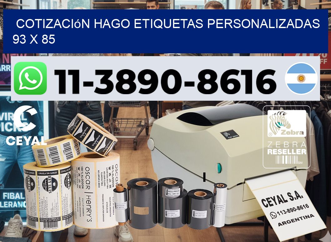 cotización hago etiquetas personalizadas 93 x 85