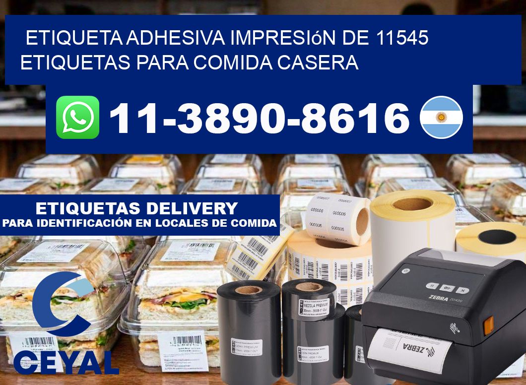 etiqueta adhesiva impresión de 11545 etiquetas para comida casera