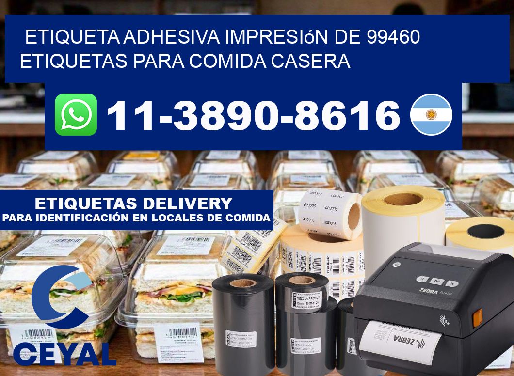 etiqueta adhesiva impresión de 99460 etiquetas para comida casera