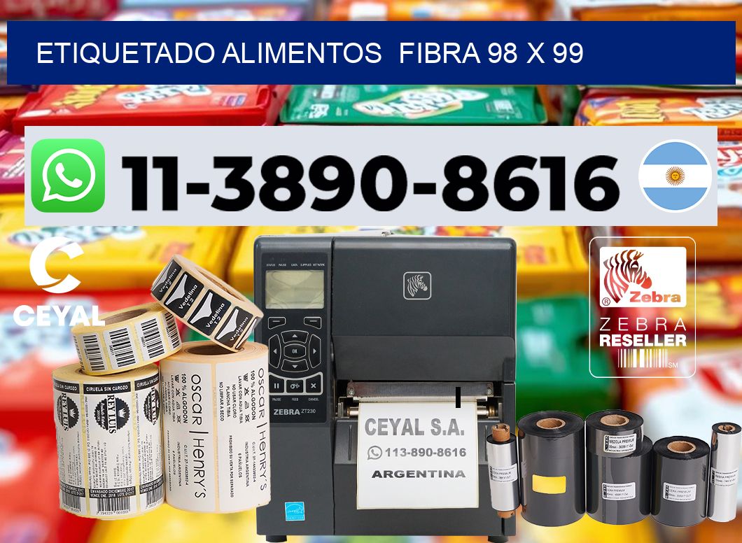 etiquetado alimentos  Fibra 98 x 99