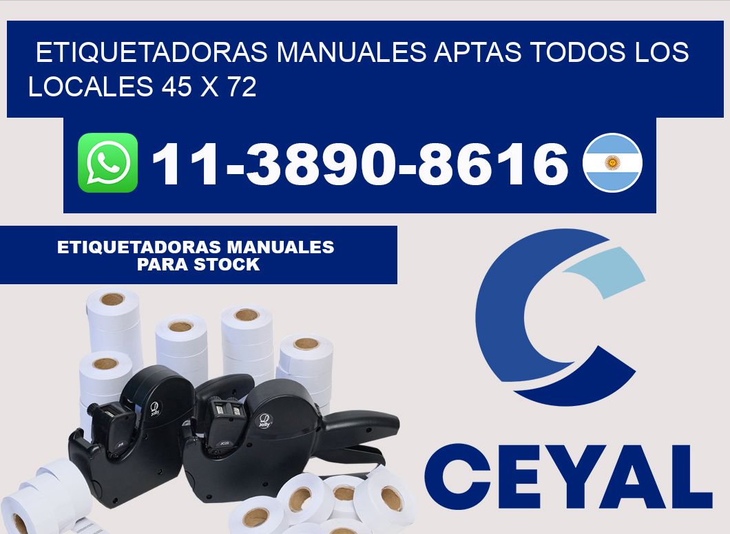 etiquetadoras manuales aptas todos los locales 45 x 72