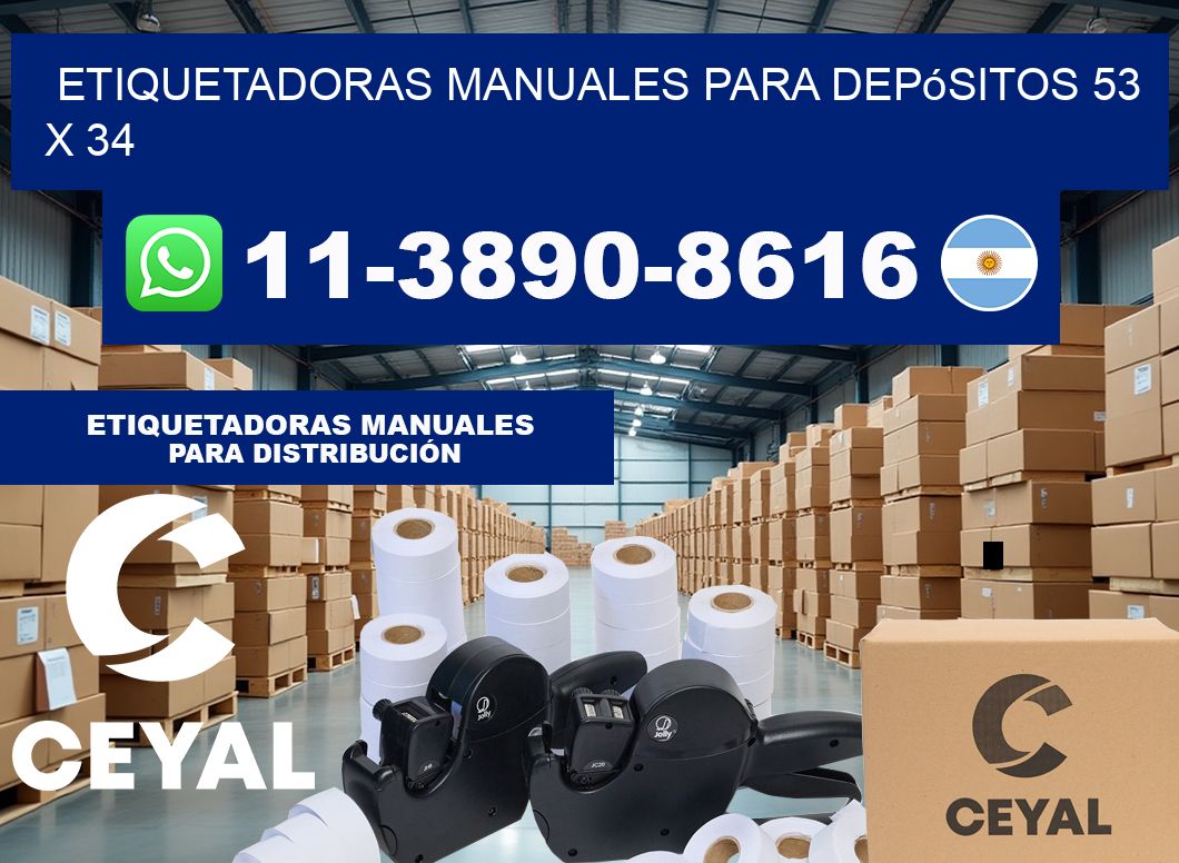 etiquetadoras manuales para depósitos 53 x 34