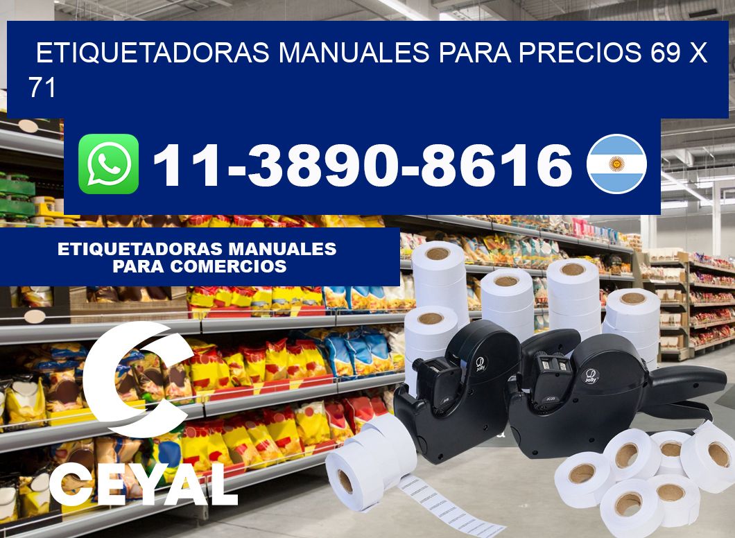 etiquetadoras manuales para precios 69 x 71