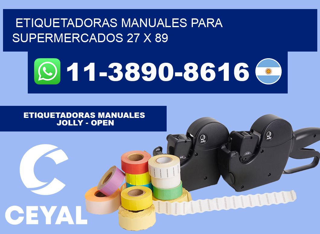 etiquetadoras manuales para supermercados 27 x 89