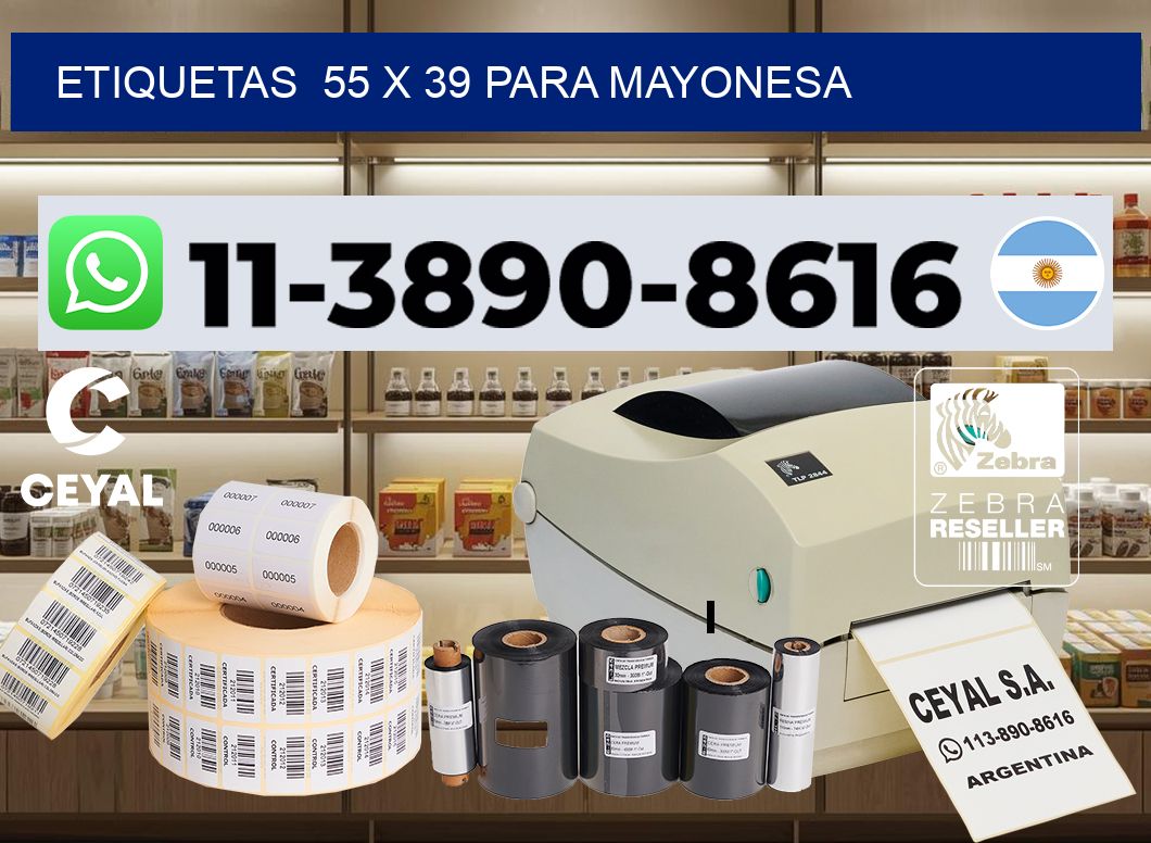 etiquetas 55 x 39 para Mayonesa