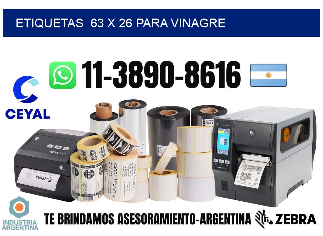 etiquetas  63 x 26 para Vinagre