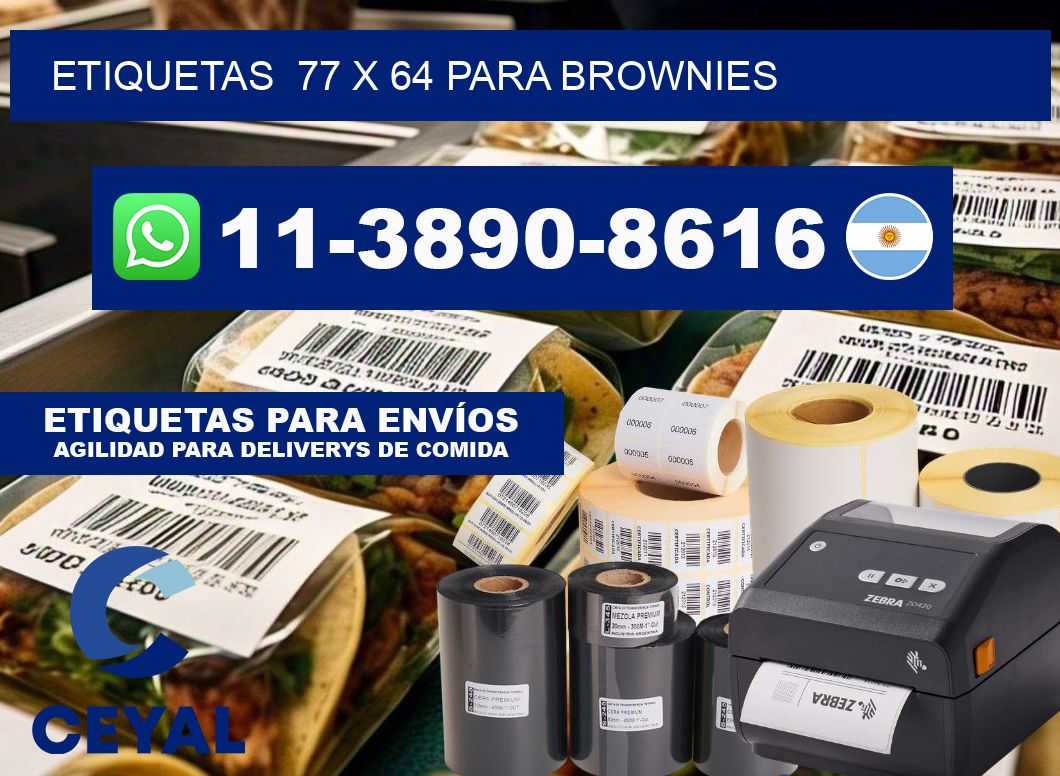 etiquetas 77 x 64 para Brownies