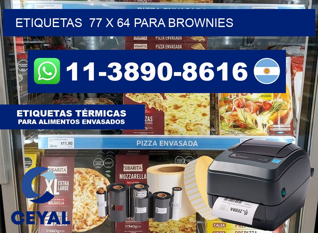 etiquetas  77 x 64 para Brownies