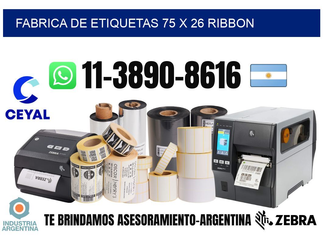 fabrica de etiquetas 75 x 26 ribbon