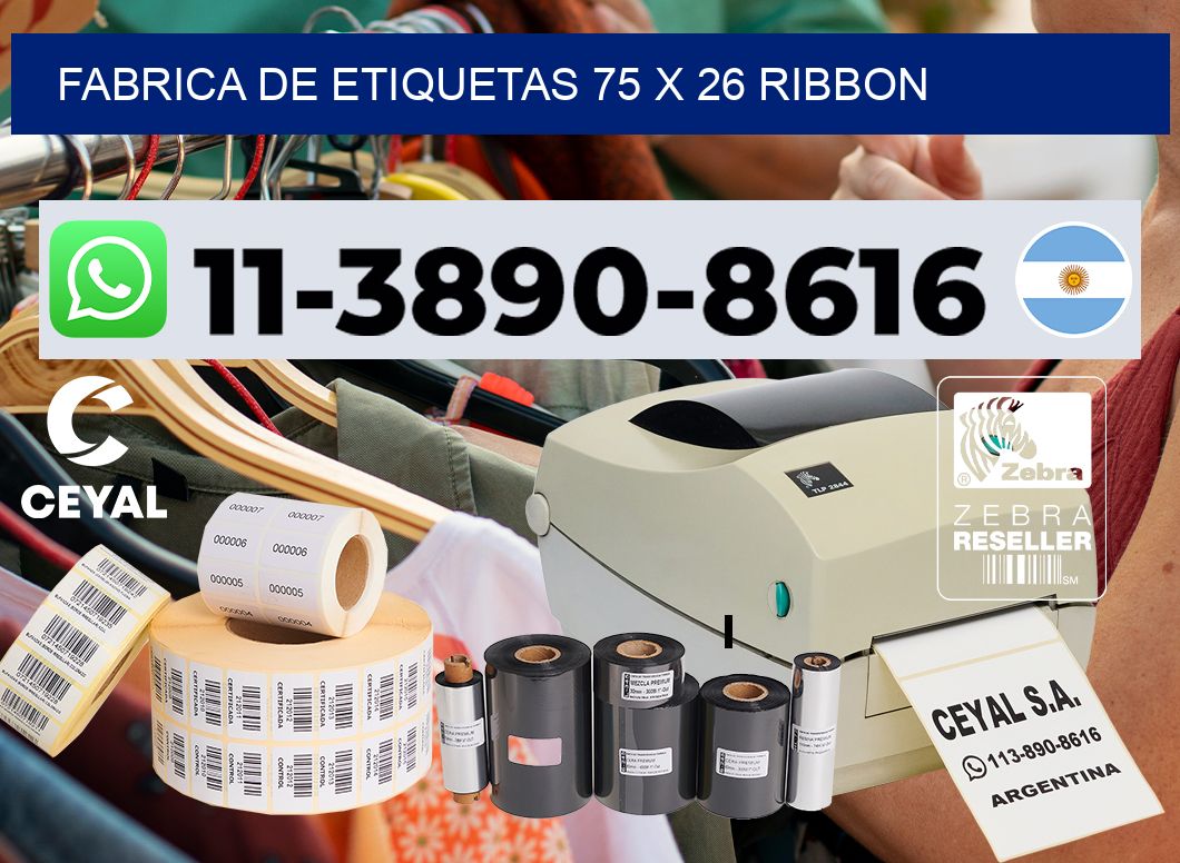 fabrica de etiquetas 75 x 26 ribbon