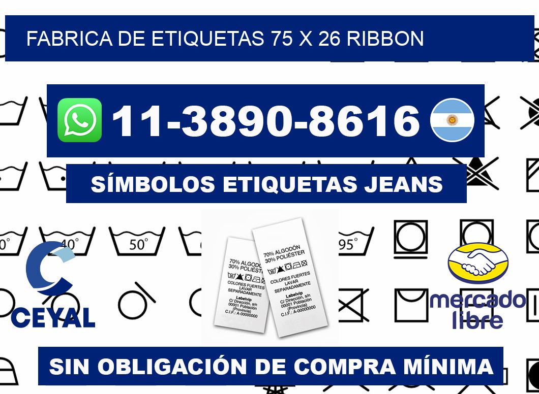 fabrica de etiquetas 75 x 26 ribbon