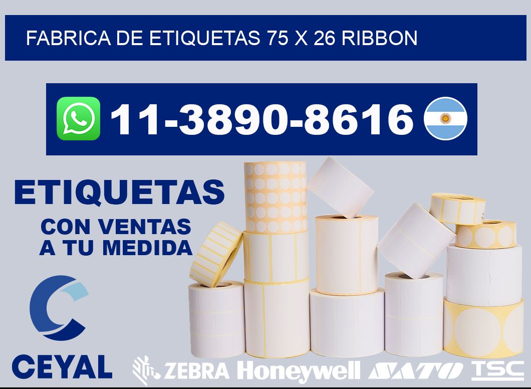 fabrica de etiquetas 75 x 26 ribbon