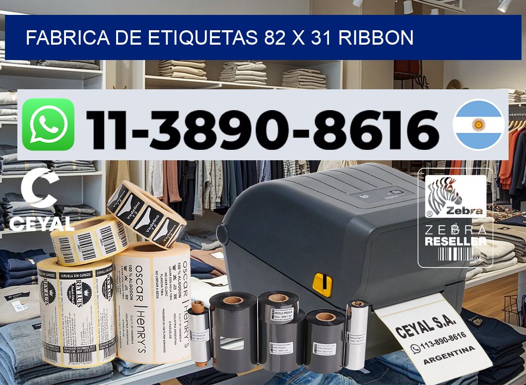 fabrica de etiquetas 82 x 31 ribbon