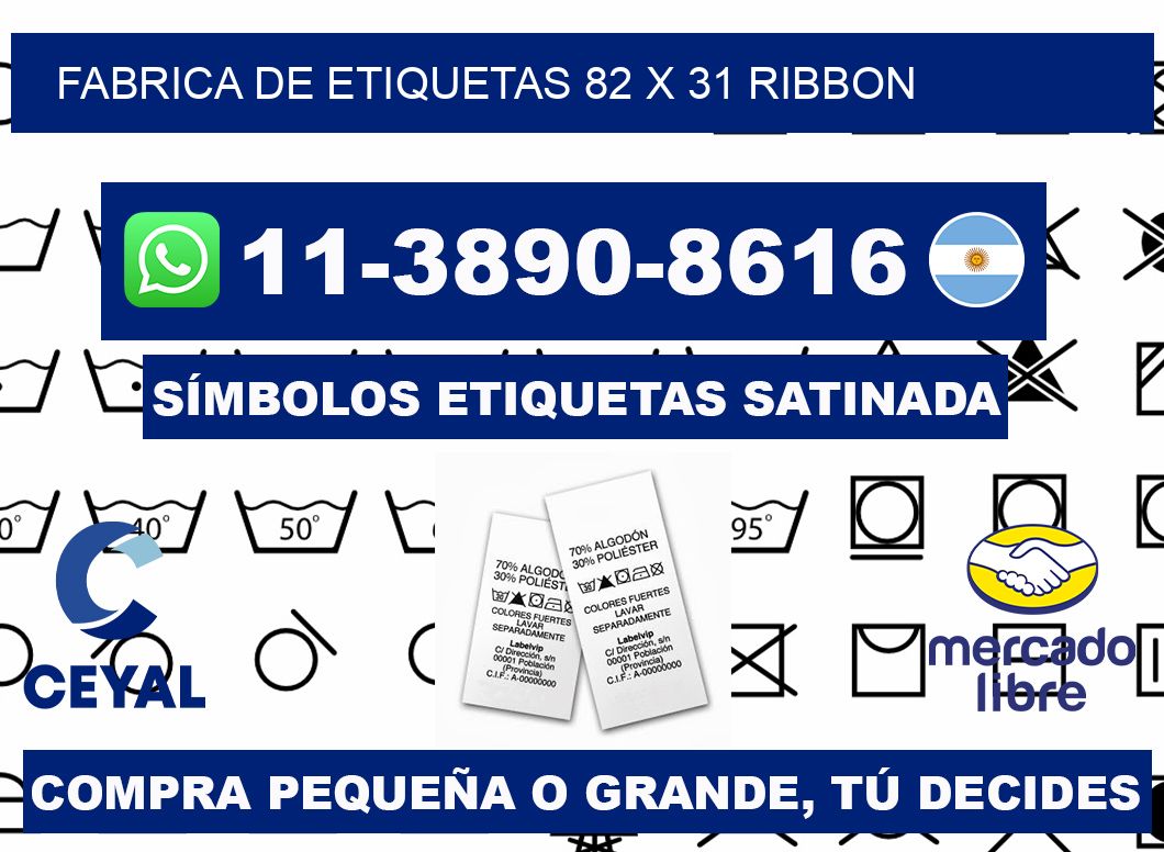 fabrica de etiquetas 82 x 31 ribbon