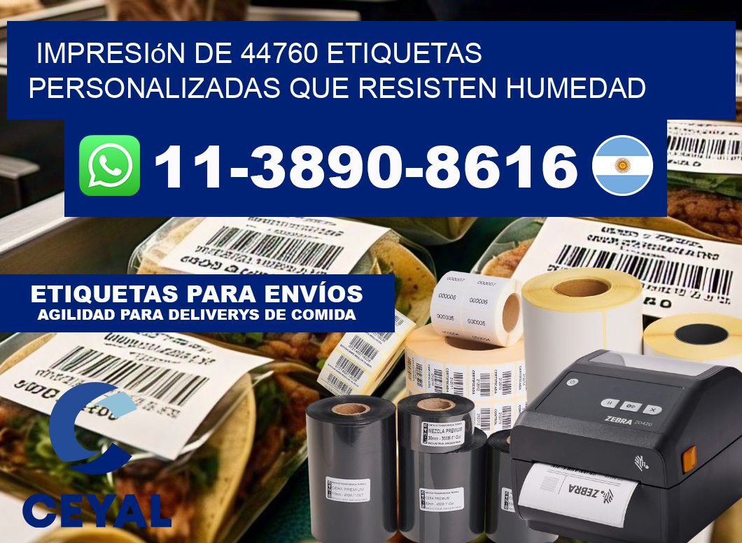 impresión de 44760 etiquetas personalizadas que resisten humedad