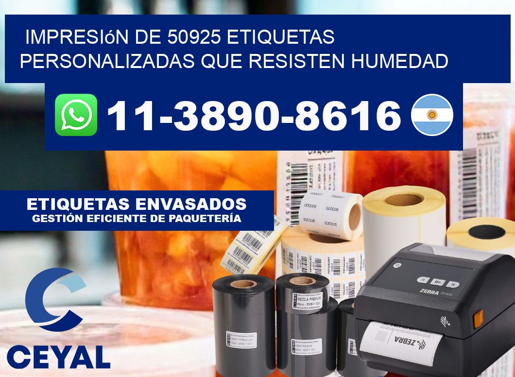impresión de 50925 etiquetas personalizadas que resisten humedad