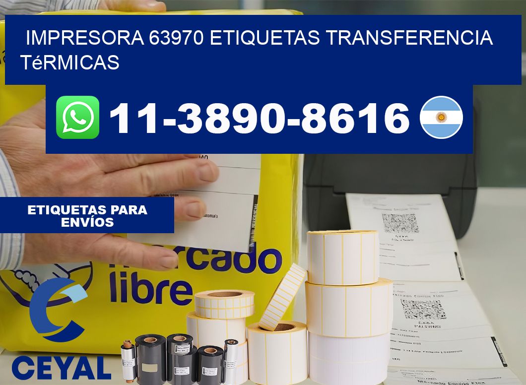impresora 63970 etiquetas transferencia térmicas