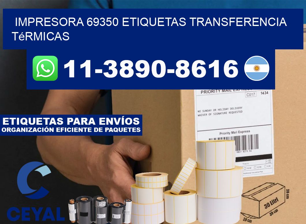 impresora 69350 etiquetas transferencia térmicas