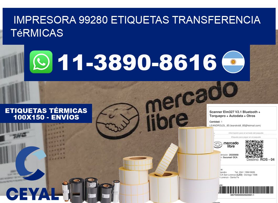 impresora 99280 etiquetas transferencia térmicas