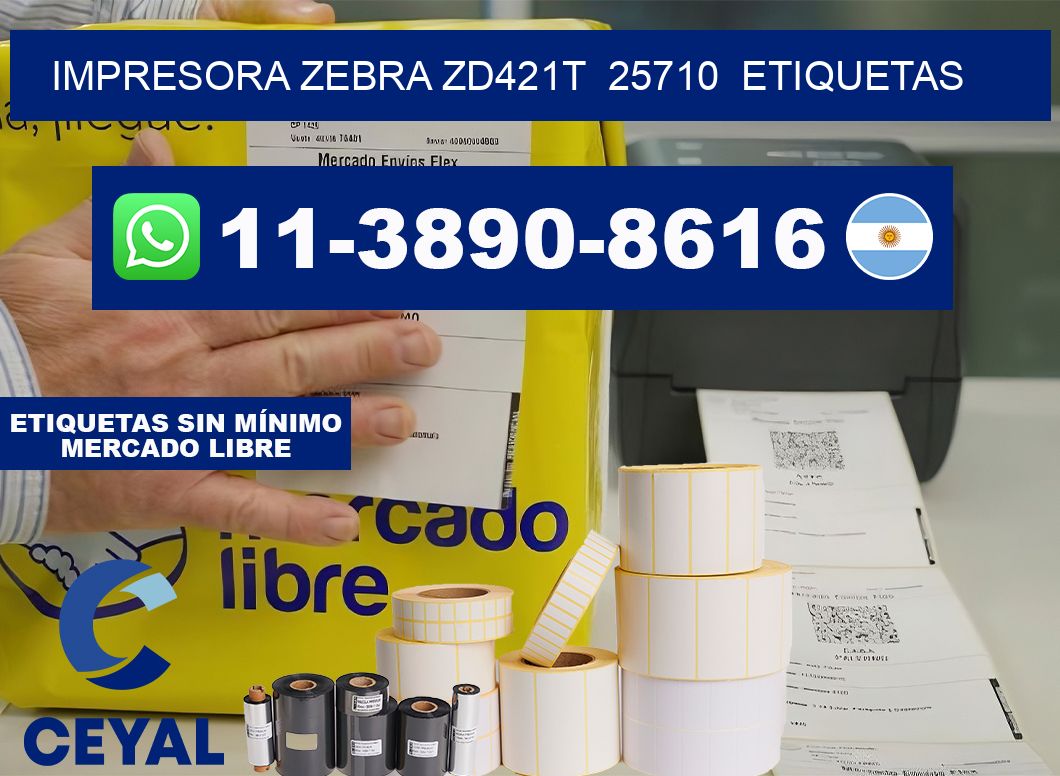 impresora zebra zd421t  25710  etiquetas