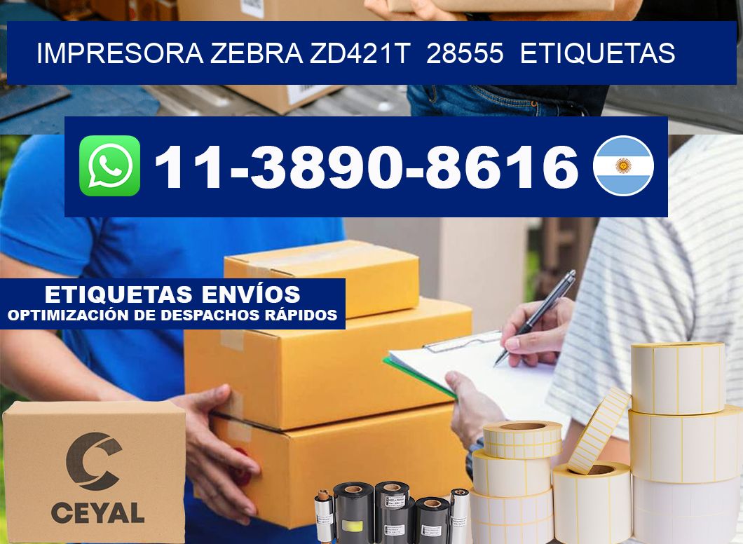 impresora zebra zd421t  28555  etiquetas