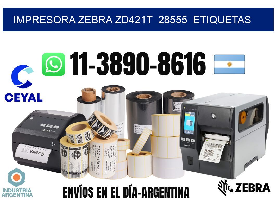 impresora zebra zd421t  28555  etiquetas