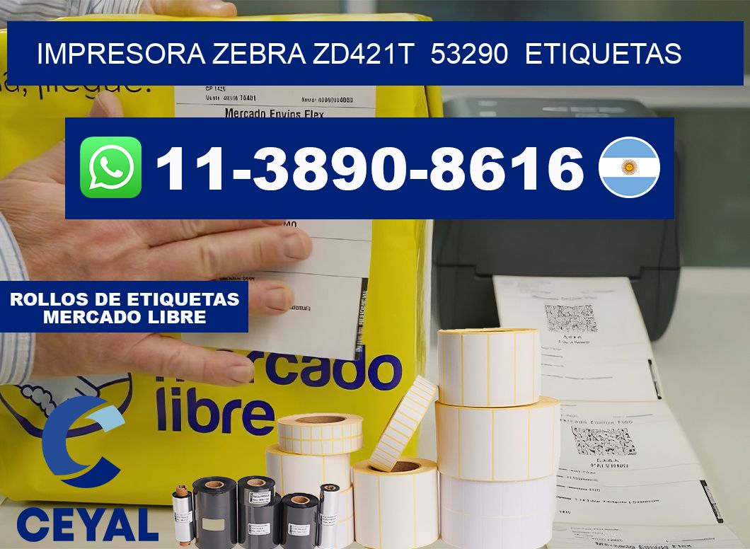 impresora zebra zd421t 53290 etiquetas