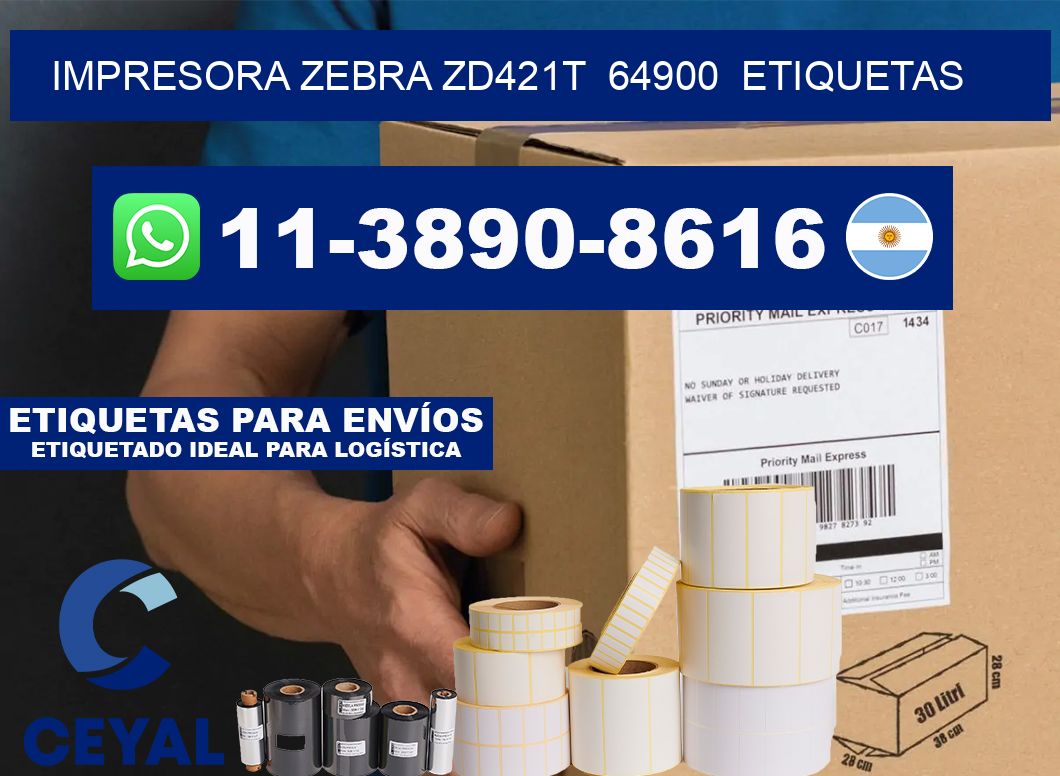 impresora zebra zd421t  64900  etiquetas