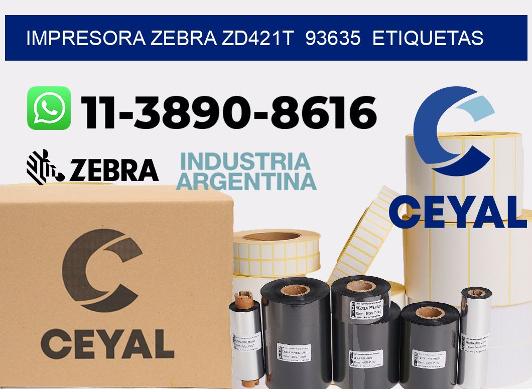 impresora zebra zd421t  93635  etiquetas