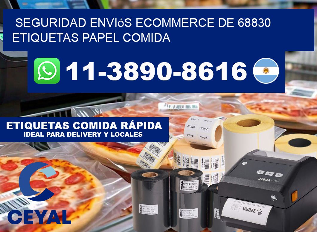 seguridad enviós ecommerce de 68830 etiquetas papel comida